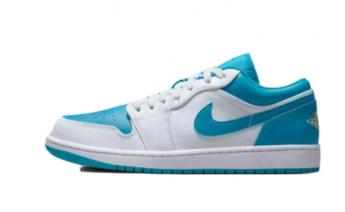 Nike Air Jordan 1 AJ1 Low Aquatone White Mens Shoes 553558-174