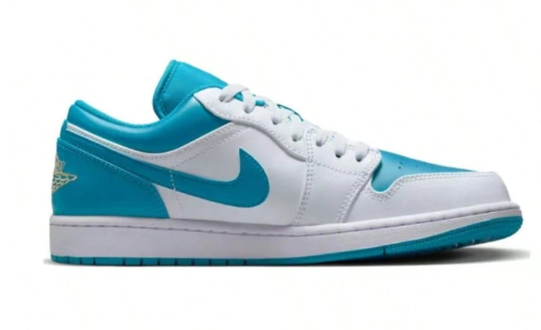Nike Air Jordan 1 AJ1 Low Aquatone White Mens Shoes 553558-174