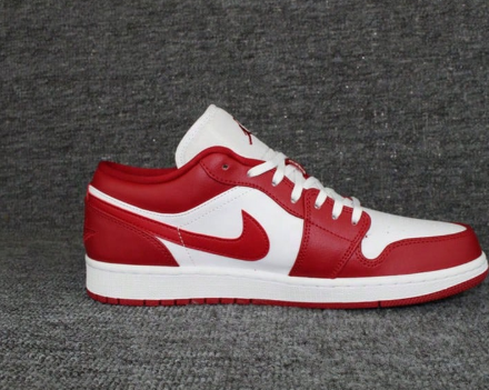 Nike Air Jordan 1 AJ1 Low Gym Red White Men's Shoes 553558-611
