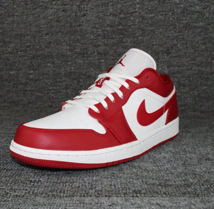 Nike Air Jordan 1 AJ1 Low Gym Red White Men's Shoes 553558-611