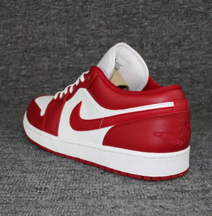 Nike Air Jordan 1 AJ1 Low Gym Red White Men's Shoes 553558-611